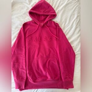 PALACE Men's Vibrant Pink Hoodie